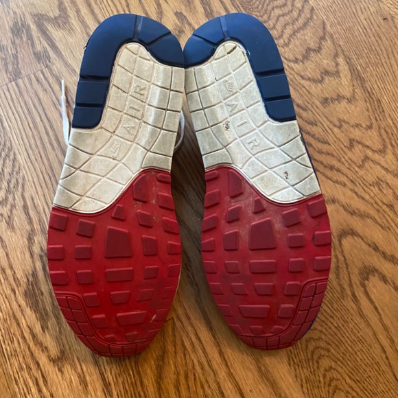 Nike Air Max 1 White Red Blue - Picture 6 of 7